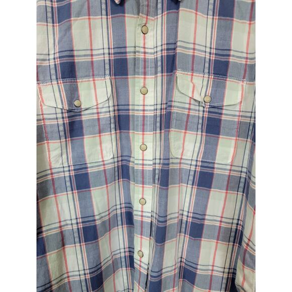 Lucky Brand Men's Button Up Plaid Shirt Long Sleeve Collared Multicolor Large - Picture 7 of 7